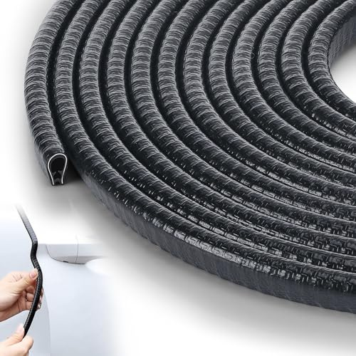 Exsink Autotür Kantenschutz 10M, Autokantenverkleidung, Türschutz, U-förmig Gummikantenschutz Universal Fit Kein Kleber Selbstklebend, Für Auto SUV Limousine LKW MPV Kofferraum Motorhaube Blech
