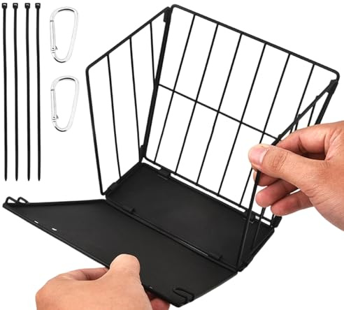 Râtelier à Foin pour Lapin | Rangement pour Snacks Pliable avec Crochet - Distributeur de Foin en Cadre Métallique pour Lapins - pour Alimentation Animaux de Compagnie Maison Cage Mur