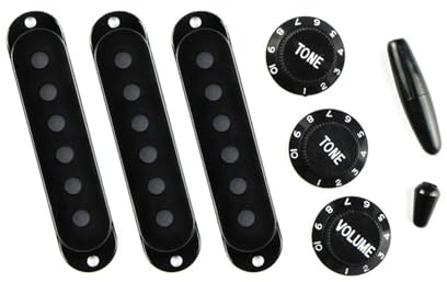 Cubierta para pastilla de guitarra eléctrica, cubierta de bobina única con perilla de control de tono, accesorios de guitarra eléctrica, protector de pastilla resistente a los arañazos