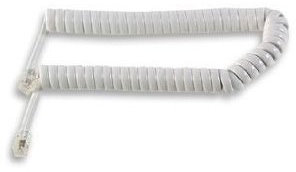 Replacement Telephone Handset Cords Coiled Cable (3 metre, White)