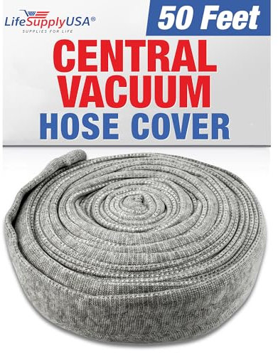 Central Vacuum Knitted Hose Sock Cover with Application Tube - 50 ft - by LifeSupplyUSA