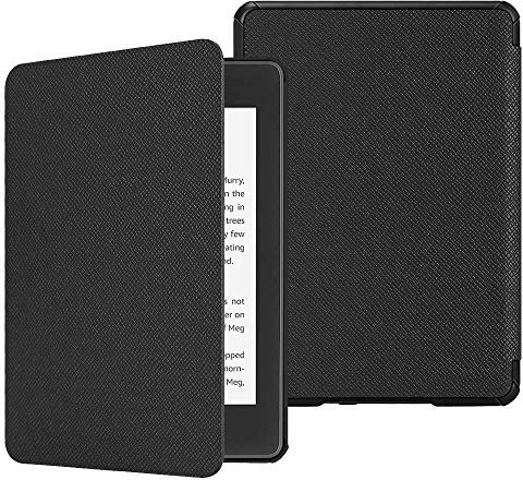 FINTIE Slimshell Case for 6 Kindle Paperwhite 10th Generation 2018 (Model No. PQ94WIF) - Premium Lightweight PU Leather Cover with Auto Sleep/Wake, (NOT Fit Kindle 10th Gen J9G29R), Black