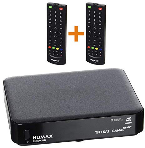 TNTSAT Satellite Récepteur TNT Décodeur - Humax TN8000HD + Carte TNTSAT + 2 Télécommandé/USB/HDMI/Dolby/Full HD / 1080P