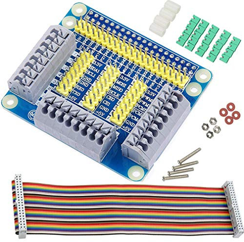 Youmile GPIO Expansion Board Raspberry Pi Shield for Raspberry PI 4B/3B GPIO Extension Board Multi-Function with Screw Accessories for Raspberry Pi 3/2 DIY Kit