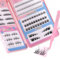 VEECCI False Eyelash Kit - Natural Soft Individual Eyelashes with Lash Tweezer-174Pcs 10-13mm Mixed Lash Clusters DIY Lash Extension Eyelashes Books kit, Multi-Style Delicately Packed