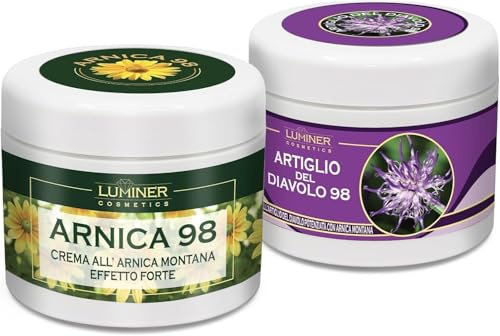 Arnica för hästar för mänsklig användning och djävulsklo 200 ml, för led- och muskelmassage, naturlig koncentrerad snabbverkande formel tillverkad i Italien LUMINER