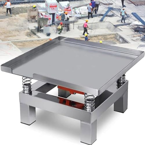 GEJLELDS Mesa vibratoria de hormigón de 35cm/50cm, Plataforma de vibración, Plataforma de vibración, Mini Mesa de vibración de Acero Inoxidable,50 * 50cm