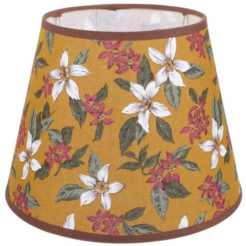 HOMSFOU E27 Lampenschirm Aus Stoff 7.5 Zoll Kleiner Runder Lampenschirm Für Tischlampen Und Wandlampen Weiches Licht Warme Atmosphäre Wohnzimmer Schlafzimmer