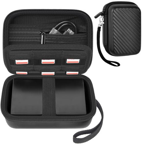 External Hard Drive Case Compatible with Seagate 1TB 2TB 4TB /for UnionSine/for Toshiba/for WD Elements Portable HDD SSD Solid State Hard Drive, SD Cards & USB Drives Holder Organizer (Box Only)