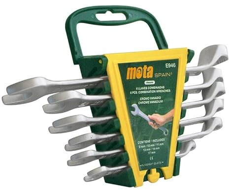 Blendend Juego de 6 llaves combinadas de 8 a 17 mm, ideal para reparación y mantenimiento de maquinaria y vehículos.