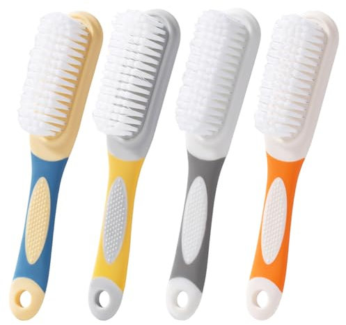 CHROMACRAFT Brosse De Nettoyage De Chaussures 4 Pièces, Brosse De Nettoyage À Long Manche, Brosse De Nettoyage Multifonctionnelle, Brosse De Nettoyage À Poils Souples, Outils De Nettoyage Ménager