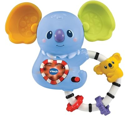 VTech Kimi Sonaglino Interattivo, Sonaglino Neonato con Sensore Movimento, Pulsante Luminoso a Cuore, Gioco Neonato con Melodie e Frasi, Diverse Texture, Lingua Italiana, Batterie Incluse, 3-18 Mesi