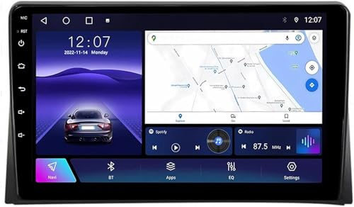 Genérico Autorradio Android CarPlay de 9 2 DIN para VW Multivan T5 2003-2015, Bluetooth, cámara de Respaldo AHD, navegación GPS, Controles en el Volante, Pantalla táctil
