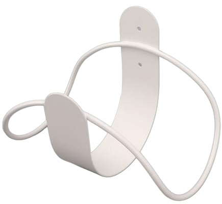 Picysa Supporto per tubo di irrigazione in acciaio inox, supporto per tubo da parete ad alto carico, facile da installare, ideale per tubi dell'acqua, prolunghe, irrigazione (bianco)
