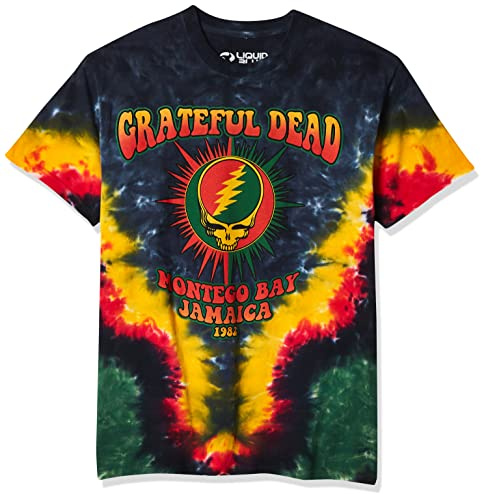 Liquid Blue Men's Grateful Dead-Montego Bay T-Shirt, Tie Dye, XL