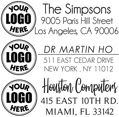 Custom Logo Stamp Custom Image Stamper Personalized Stamp Business Logo Stamp Business Logo or Image 7/8 x 2-3/8 (Red)