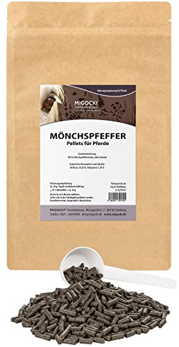 MIGOCKI MÖNCHSPFEFFER – 1,5 kg – Für Pferde – Reine Kräuter ohne Zusatzstoffe – Pellets