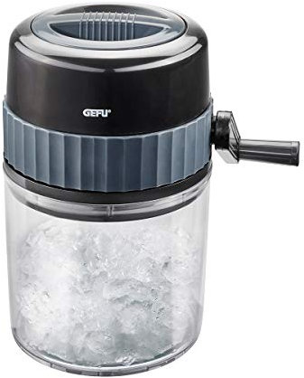 GEFU Ice Crusher SLUSH | Eiszerkleinerer mit Edelstahlklingen für Cocktails & Früchte | Manuell, rutschfest, 750 ml Volumen, einfache Kurbelbedienung