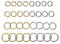 Trsnzul 32 Stück Schlüsselringe Set Karabinerring mit Federöffnung Rund Karabinerring Runde Karabinerhaken Schlüsselanhänger Golden und Silber für Haus Schlüssel Organisation und Handwerk