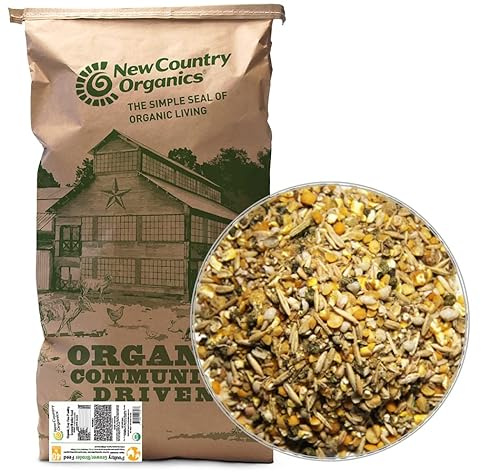 New Country Organics | Organic Grower/Broiler Feed for Growing Chickens | Soy-Free | 19% Protein | Certified Organic and Non-GMO | 40 lbs