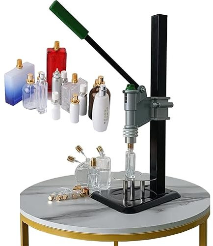 HYQNG Manual Perfume Capper Bottle Crimper, 13-15mm Spray Bottle Capping Machine with Height Adjustable, Stainless Press Capping Machine, Bottle Crimping Machine, for Perfume/Essential Oil