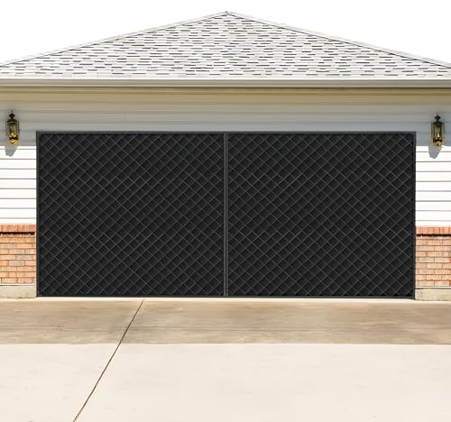 Garage Door Screen for Winter，Garage Door Insulation Kit，Magnetic Thermal Insulated Door Curtain, Garage Insulated Door Curtain ， Weatherproof, Windproof, Soundproof(10 * 8Ft)