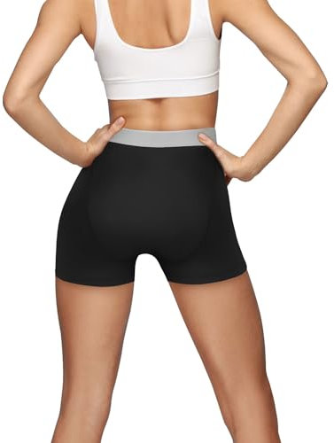 TIICHOO Periodenunterschwäsche Starke Blutung für Tag und Nacht Saugfähigkeit Bequem Boxershorts 1er Pack(XX-Large, 1 Schwarz)