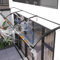 Pultvordach Vordach,Transparente Haustür Überdachung,Gartenterrasse Regenschutz Markise,PC Pultbogenvordach Schutz vor Regen,Hagel und UV-Strahlen,mit Alu-Regenrinne (100x400cm/39x157)