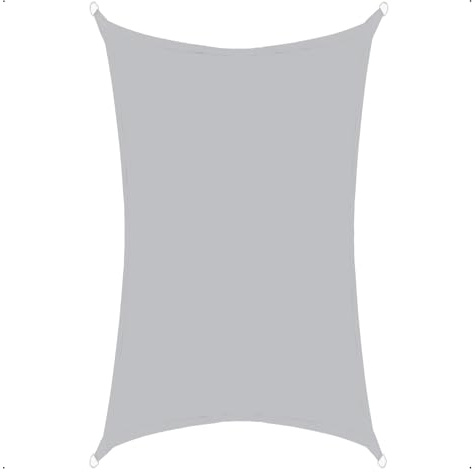 anndora Sonnensegel 3x6 HDPE hellgrau rechteckig