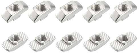 METALLIXITY Dadi Scanalatura T Scorrevoli (Filettatura M6) 10pz, Dadi Scanalatura T in Acciaio Carbonio Fissaggio Testa Martello per Profilo Estrusione Alluminio Serie 4040