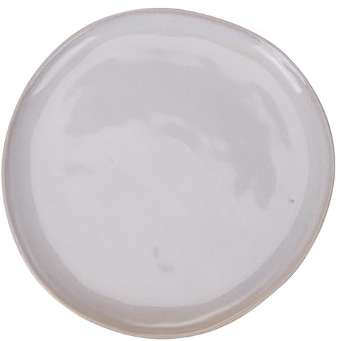 Villa d'Este Home Tivoli The Market C - Juego de 6 platos llanos de gres, marfil jaspeado