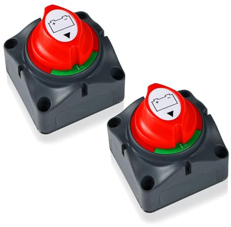 2 Stück Batterie Trennschalter 12v 24v 48v, Geeignet für Pkw, Lkw, Wohnmobil, Yacht Der 275a Batterietrennschalter