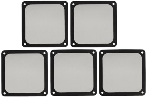 BAFOVY PC-Lüfter-Staubnetzfilter 120 * 120 Mm, 2 Stück. Hochfestes Material, Beständig Gegen Druck, 65% Belüftungsrate für Fließende Luft, (Black)