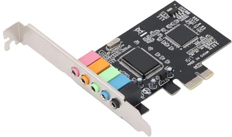 ARTOCT Scheda audio PCIe 5.1 Scheda audio interna 32/64 bit adattatore PCI Express stereo per PC desktop Supporto DirectSound 3D EAX