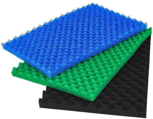 HDWGGD Foam Aquarium Filter Coarse Sump Filter Sponge Cut to Fit Bio Sponge Filters Media Foam Pad Replacement for Aquaneat Sponge Filter Foam for Aquarium Fish Tank Sump Pond 20/30/40 ppi（3 Pack）