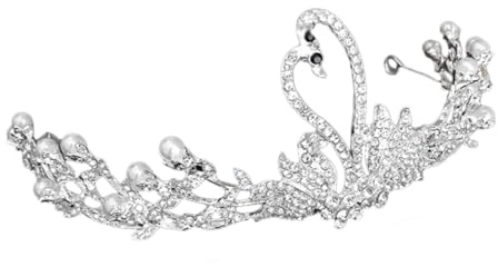 Alipis Diadème Élégant pour Petite Fille en Alliage Léger Orné de Strass Couronne d'Anniversaire Garçon et Filles Accessoire Coiffure Bébé pour Fête et Photo Souvenir