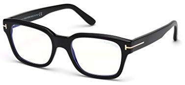 Tom Ford Unisex-Erwachsene FT5535 001 56 Brillengestelle, Schwarz (Nero LUCIDO)
