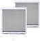 VOLET-MOUSTIQUAIRE Pack ECO de 2 moustiquaires Enroulables ALU H145 cm x L130 cm Blanc