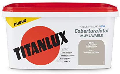 Titanlux Cobertura Total pintura para paredes Gris Piedra 4L