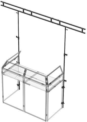 VONYX DB3L DJ Lighting Bridge Stand - Heavy-Duty Telescopic LED Light Fixture Rail Compatible with DB3 DJ Booth, 20 Mount Points, Carry Bag Included, 2.7m Max Height, Portable Lighting Truss