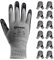 ANDANDA 6 Pairs Safety Work Gloves, Nitrile Coated, Suitable for Gardening, General Duty Work like Logistics/Assembly/Utilities & Public Works, Black/Large