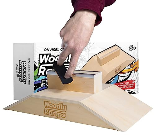 ONVISEL GAMES Woodly Ramps – Fun Box – Jeu de rampe de skatepark pour touche – Obstacles de touche et skateboards