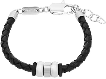 s.Oliver Kette mit Anhänger, Armband Edelstahl Jungen Kinder Halsschmuck, Armschmuck, Kreuz, Kommt in Schmuck Geschenk Box