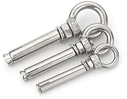Tasselli a parete Ancoraggi di fissaggio in metallo, Bulloni a espansione, Ganci for bulloni di ancoraggio, Golfare di sollevamento M8 in acciaio inossidabile 304 con vite Dado ad anello tondo e ronde