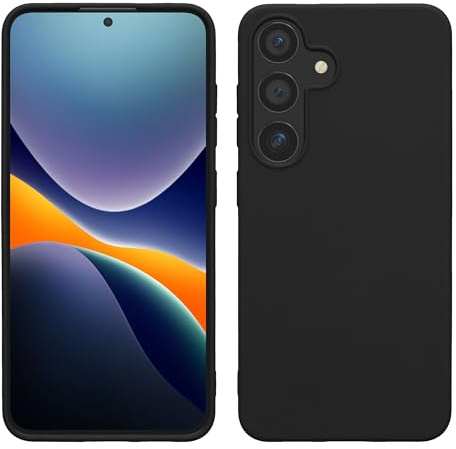 kwmobile fodral kompatibelt med Samsung Galaxy S24 fodral - TPU silikon mobilfodral mjukt smalt - fodral stötdämpande flexibelt - trådlös laddning - svart