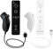 AUFGLO Remote Controller und Nunchuck Controller kompatibel mit Wii/Wii U, inklusive Silikonhülle und Handgelenkband (schwarz+weiß)