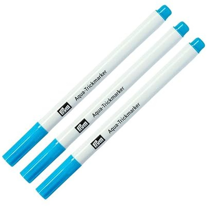 Prym Aqua-Trickmarker 610807 - Pennarello idrosolubile per cucito, patchwork e trapuntatura, su tessuti chiari e scuri, turchese, facile da rimuovere con acqua