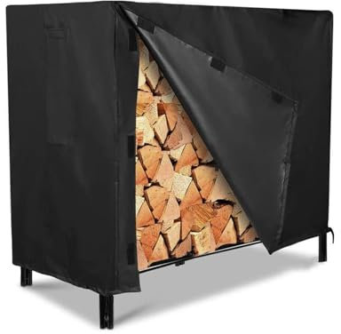 SXZAGZR vedhylla, skydd för trähyllor skydd för vedhylla presenning utomhus, vedhylla, skydd utomhus (122 x 61 x 107 cm)