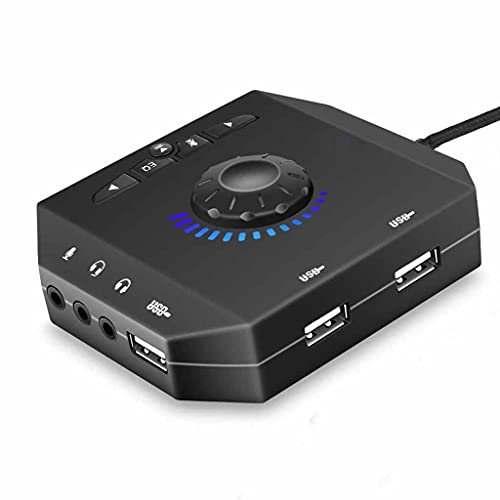 IUBGFTO Professione Computer Scheda Audio USB 7.1 Adattatore Audio Convertitore Interfaccia Audio per PC Laptop Scheda Audio Esterna