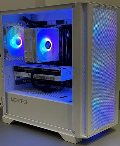 MW Gaming PC AMD Luna 7 White • Ryzen 7 5700x • RTX 5070 12GB DDR7 • B550 Motherboard • 32GB 3200MHz • 1TB NVME SSD • Montech 100 Air White Mesh RGB Gaming PC • 1200 Mbps WiFi • Windows 11